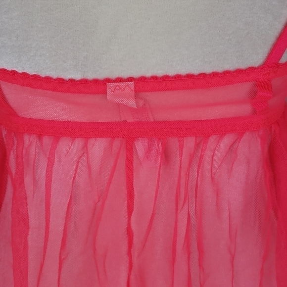 VICTORIAS Secret 34D Hot Pink Baby Doll Negligee - Picture 4 of 11
